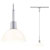 Paulmann 96972 Sarrasani Pendant Light URail E14 Chrome/Opal