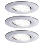 Paulmann 99933.0 Calla 3-Piece LED Bathroom Recessed Light Set Matt Chrome