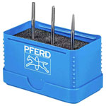 PFERD 21901303 Burr Set Carbide Metal 3mm Shank Break-Proof Box
