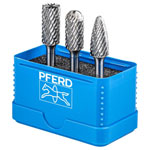 PFERD 21901414 Burr Set Carbide Versatile Use in Break-Proof Box