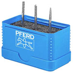 PFERD 21901504 Burr set carbide 3mm shank in break-proof plastic box