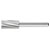 PFERD 22405516 Burr HSS Cylindrical 12mm Ø 65mm L 6mm shank A-ST