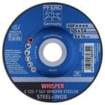 PFERD 62212848 Whisper Grinding Disc 125mm reduced noise vibration