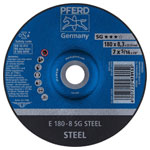 PFERD 62217826 SG Grinding Disc Steel 180mm Diameter 22.23mm Bore 10pcs