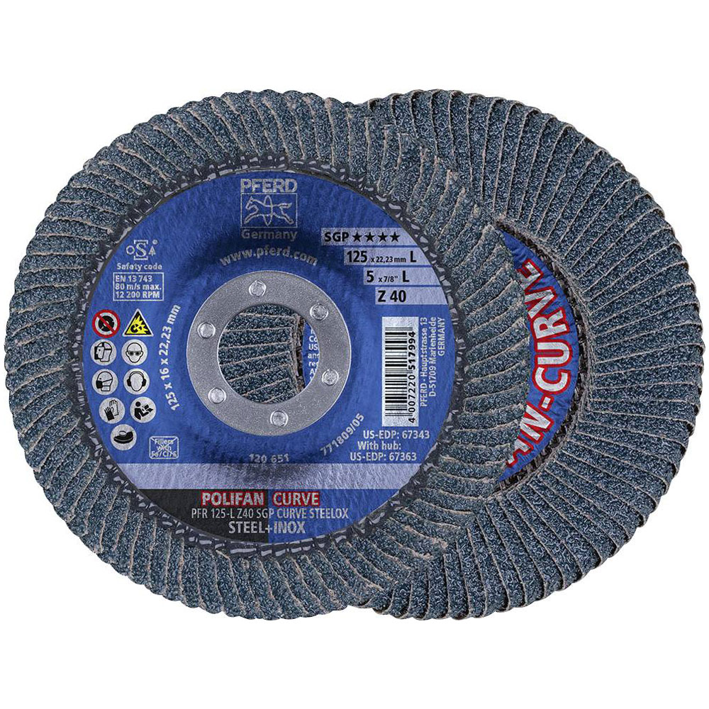 PFERD 67689062 Steelox flap Disc 125 mm 22.23 mm 10 pcs for steel ...