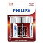 Philips 1548 Power LR20 D Battery 1.5V Alkaline 2 pcs For High Power Use