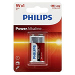 Philips 1550 Power 6LR61 9 V Alkali-Manganese Battery for High Use