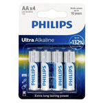 Philips 1805 Ultra LR6 AA Alkali-Manganese Batteries 1.5V 4-Pack