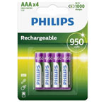 Philips 2286 HR03 AAA Rechargeable Battery NiMH 900mAh 4pk 1.2V
