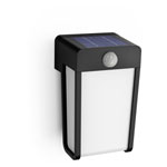 Philips 8720169265486 Shroud Solar Wall Light Motion Sensor Warm White Black
