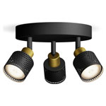 Philips 8720169300156 Niall Ceiling Floodlight GU10 Black/Gold