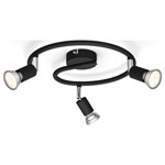 Philips 8720169340749 Limbali LED Ceiling Spotlight 13.8W Black 3 GU10 Bulbs