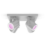 Philips 50624/48/P7 Hue Ceiling Spot Argenta GU10 28W RGBW Lighting