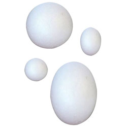 Major Brushes Polystyrene Assorted Eggs and Balls (Pack of 42)