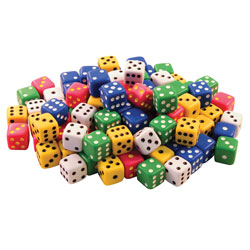 Invicta 052459 Traditional Spot Dice 15mm Tub of 100