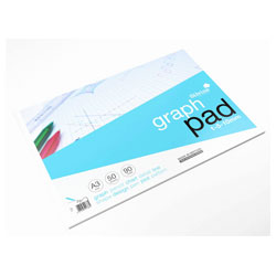 Ashton and Wright - A3 Grey - Grid Graph Pad - 80gsm Paper - 60 Sheets
