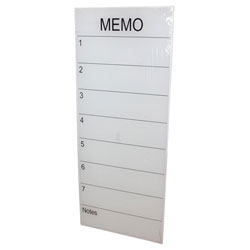 Cathedral WALGBMEMOWHT Magnetic Glass Wipe Board 50 x 20cm Memo White
