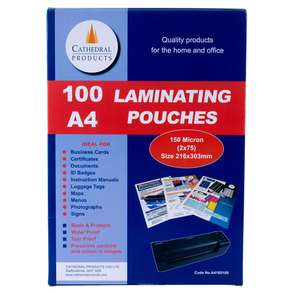 Cathedral A3 Rotary Paper Trimmer & Texet A4 laminating pouches 150 microns pack of 100