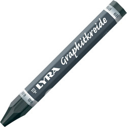 Lyra 5620106 Graphite Crayons Non Water-Soluble 6B Box of 12