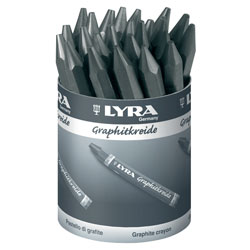 Lyra 5623240 Graphite Crayons Non Water-Soluble Assorted Box of 24