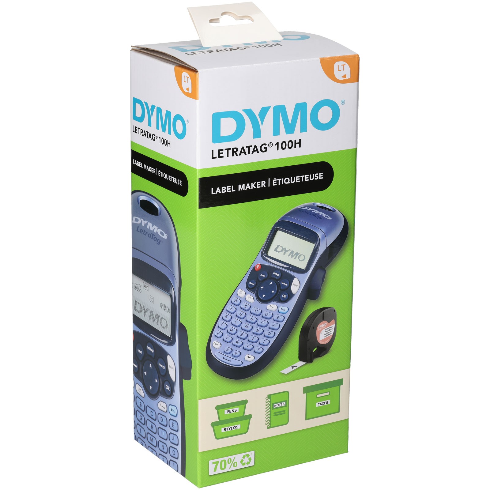 DYMO 2174576 LetraTag 100H Handheld Portable Label Maker, Blue