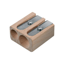 Lyra Pro Natura Wooden Twin Hole Sharpener, Box of 12