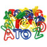 Major Brushes Plastic Dough Cutters Upper Case Alphabet Pack of 26