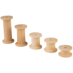 Rapid Natural Wooden Spools - Pack of 60