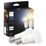Philips 871951429125600 Hue LED Bulbs Pack of 2 E27 1100lm Smart Lighting