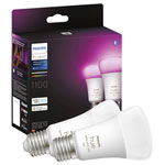 Philips 871951429131700 Hue LED Bulb E27 2-Pack Smart Lighting 800lm 75W