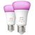 Philips 871951432836500 Hue LED Bulb 2 Pack 16M Colours E27 9W