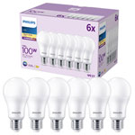 Philips 9290023068 LED Bulb 13W=100W E-27 Pear Shape Warm White 6 Pack