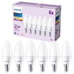 Philips 9290035411 LED Candle 4.9W E14 Warm White 35x106mm 6pcs Energy Save