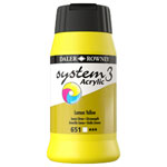 Daler Rowney System 3 Acrylic Paint Raw Lemon Yellow (500ml)