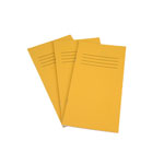 8x4in Exercise Book Ruled 8mm 32 page Light Yellow Box of 100