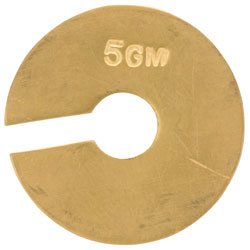 RVFM - Brass Plated Slotted Masses 1 x 5g
