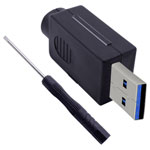 Quadrios 2001C200 USB 3.0 Modular Plug Set Type A Plug Straight