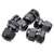 Quadrios 2102CA128 Cable Gland Set M20 PA66 Black Waterproof Environmentally