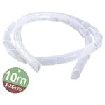 Quadrios 2111C141 Spiral Tube 3-25mm White 1 Set Flexible Safe RoHS Compliant