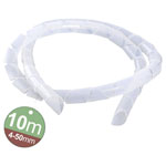 Quadrios 2111C142 Spiral Tube 4-50mm White Flexible & Halogen-Free