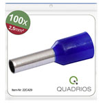 Quadrios 22C429 Ferrule 2.5 mm² Blue Set Insulated Wire End Sleeves