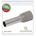 Quadrios 22C430 Ferrule Set 4 mm² Grey Partially Insulated