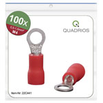Quadrios 22C441 Ring Terminal 1.5mm² Hole 4.3mm Red Set