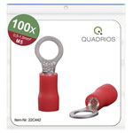 Quadrios 22C442 Ring Terminal Red 1.5mm² 5.3mm Hole Insulated Set