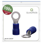 Quadrios 22C447 Ring Terminal 2.5mm² 5.3mm Hole Part Insulated Blue Set