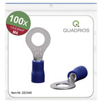 Quadrios 22C448 Ring Terminal Set 2.5mm² 6.5mm Ø Partially Insulated Blue