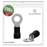 Quadrios 22C453 Ring Terminal Set 4.0 mm² Ø6.5mm Partially Insulated
