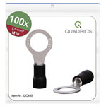 Quadrios 22C455 Ring Terminal 4.0mm² 10.5mm Black Partially Insulated
