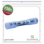 Quadrios 22C466 Butt Joint + Heatshrink Insulated Blue 1 Set 1.5/2.5 mm²