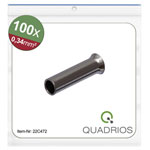 Quadrios 22C472 Wire-End Sleeves 0.34mm² 100pcs Tin-Coated Copper